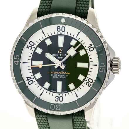  Breitling Superocean 44 Green – A17376A31L1S1 – NEW & UNWORN – 07/2025 Full Set 