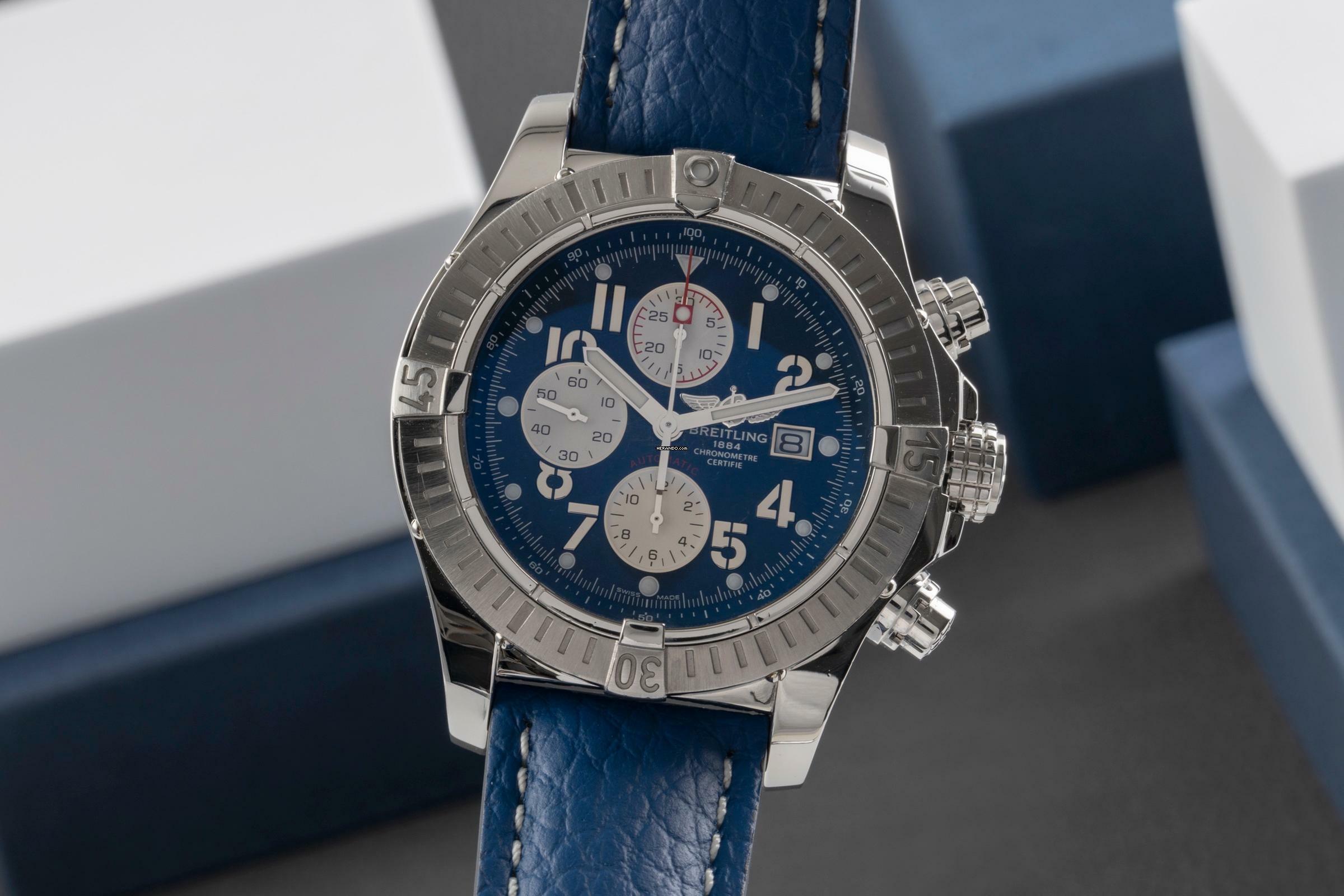 Breitling Super Avenger Chronograph Edelstahl Automatik Ref. A13370