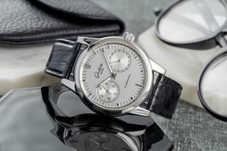 Thumbnail von Glashütte Original Senator Zeigerdatum Ref. 1-39-58-02-02-04 Box & Papiere 2013