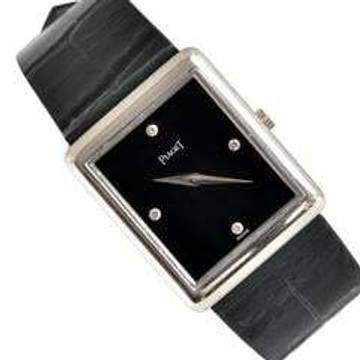  Piaget Tank ultra-thin 9150 Factory black diamonds indexes white gold 18KT </h1> 