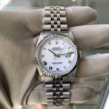 Thumbnail von Rolex Datejust 36 16234 white romans dial TOP Condition Full Set </h1>