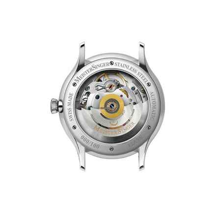  Meistersinger Edition 24H Herrenuhr Automatik - Sonnenschliff Stahlblau mit Gold ED-PM99-24H 