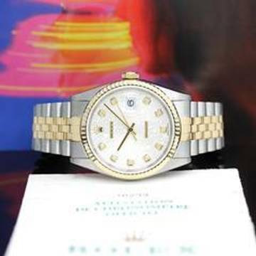Rolex Datejust 36 Stahl/Gold Ref :16233 Rolex Box & Papiere von 2002 </h1>