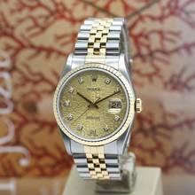 Thumbnail von Rolex Datejust 36 Stahl/Gold Ref :16233 Rolex Box & Papiere von 2001 </h1>