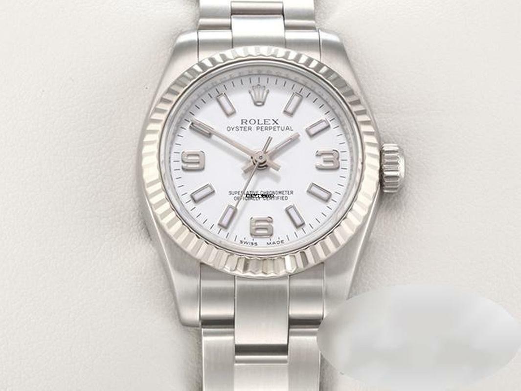 Rolex Oyster Perpetual 26 Lady Oyster Perpetual 176234 2010 Edelstahl Weissgold 750 Automatik Stahl Damenuhr Stainless Steel 18kt White Gold Oyster-band Chronometer </h1>