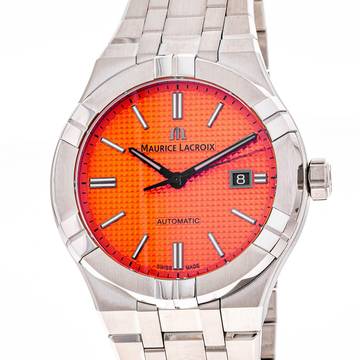  Maurice Lacroix AIKON 42 Orange – Limited Edition – AI6008-SS00F-530-E – NEW & Unworn – 07/2025 Full Set 