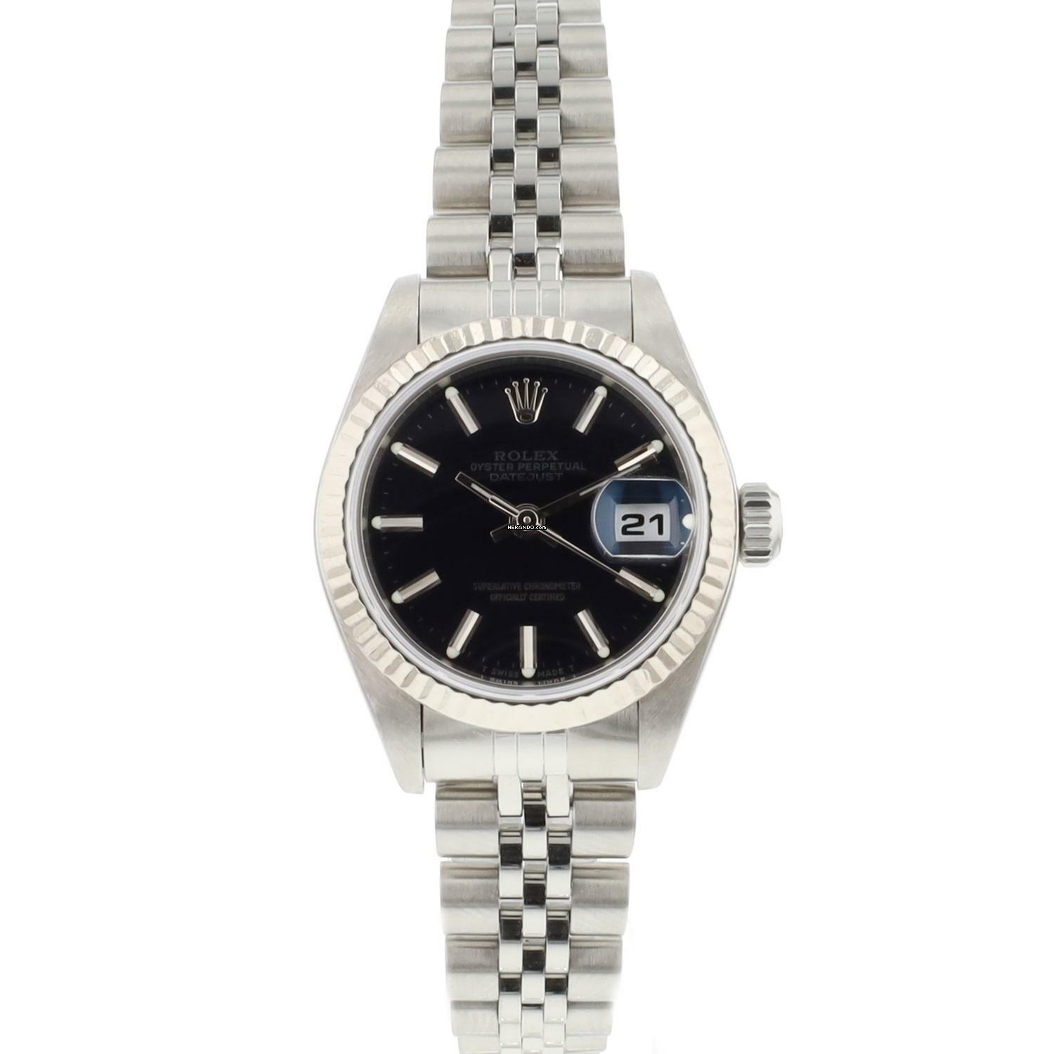 Rolex Lady-Datejust 26 Steel Jubilee Fluted Dark Blue Dial Service '25 </h1>
