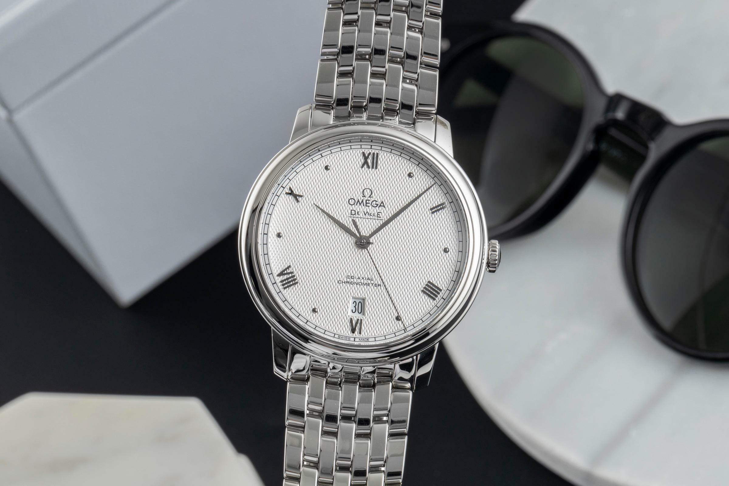 Omega De Ville Prestige Stahl Automatik Herrenuhr Ref. 424.10.40.20.02.006