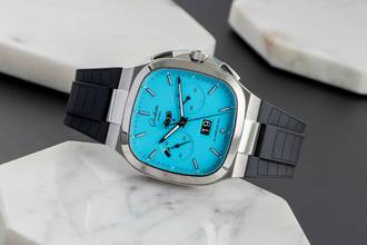 Thumbnail von Glashütte Original Seventies Chronograph Panoramadatum Ref. 1-37-02-10-02-63 B&P