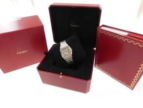 Thumbnail von Cartier Santos Galbée großes Modell 29 mm im Full Set Datum auf 6 Uhr Full Set aus 2000