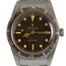 Thumbnail von Rolex Submariner (No Date) 6205 Tropical brown gilt dial with radium indexes Full Set 1955