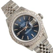 Thumbnail von Rolex Lady-Datejust 69174 Ladies 26MM blue dial diamond bezel </h1>