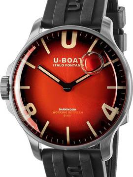  U-Boat 8701 Darkmoon Red SS Soleil Herrenuhr 44mm 5ATM 