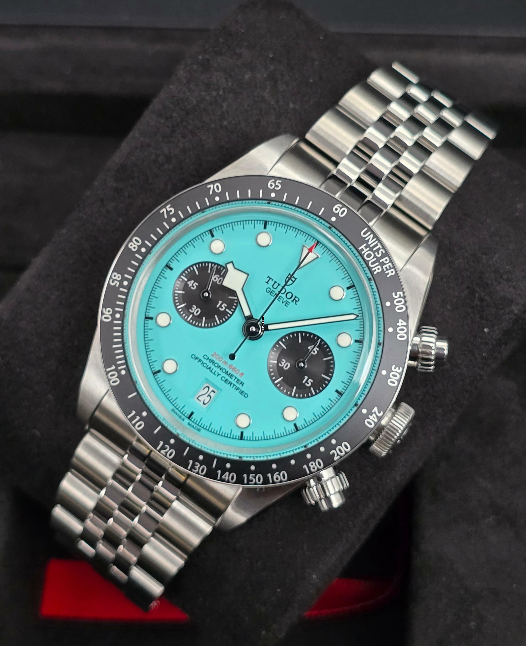Tudor Black Bay Chrono 79360N-0024 Flamingo Blue Unworn/New Condition Full Set 12-2025