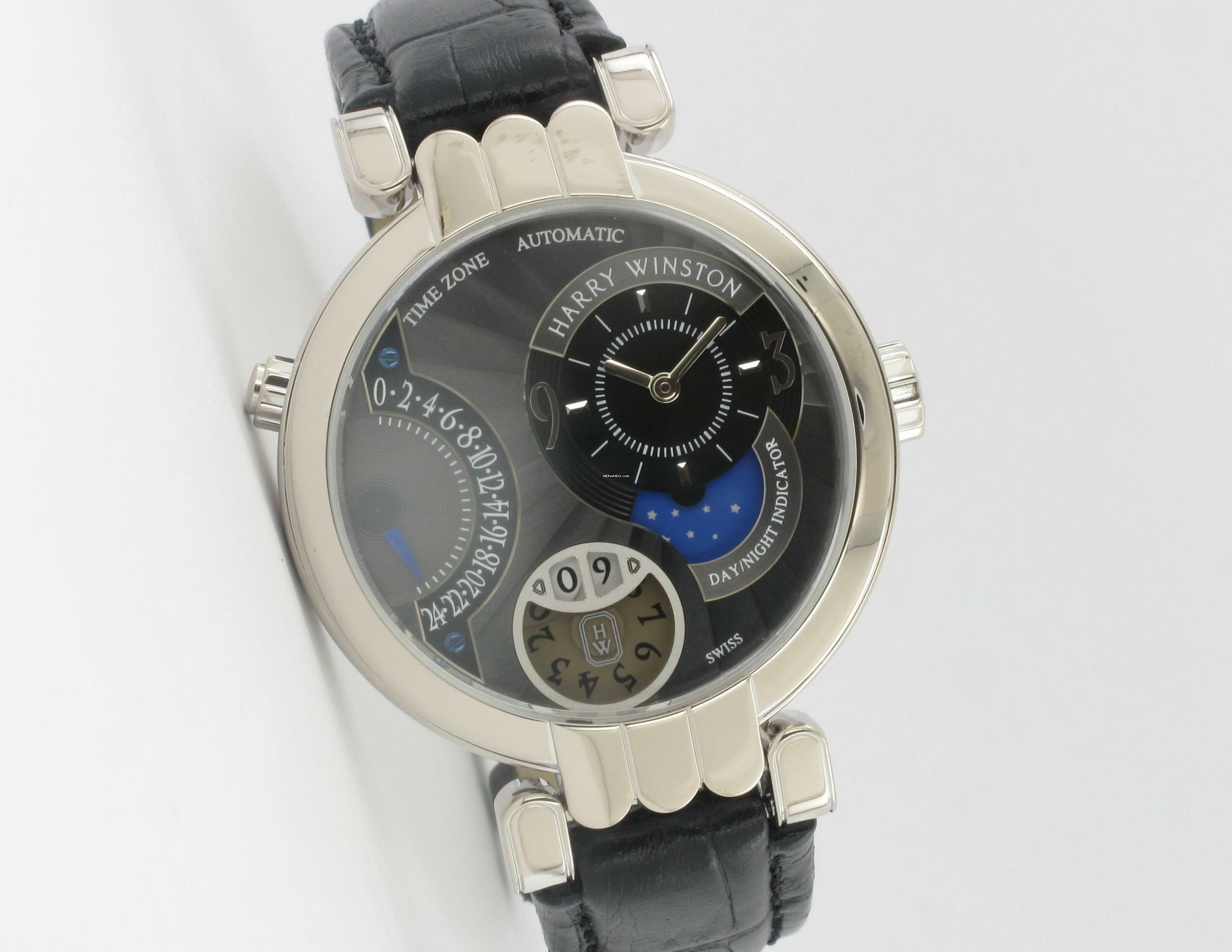 Harry Winston Premier Excenter Time Zone White Gold </h1>