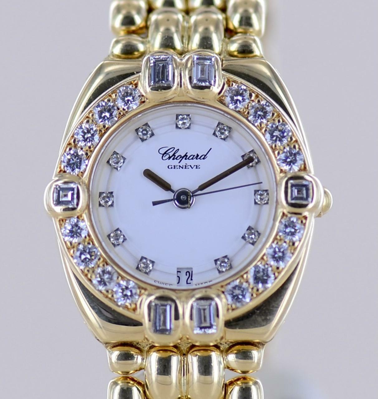 Chopard Gstaad Lady Factory Diamond 1,19 CT Luxus Uhr 18K Gold B+P rar </h1>