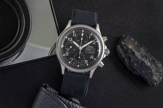 Thumbnail von Sinn 358 Flieger Day-Date Chronograph Black Dial Stahl Automatik Ref. 358