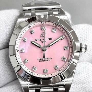  Breitling Chronomat 28 Ladies Pink NEW FULL SET 