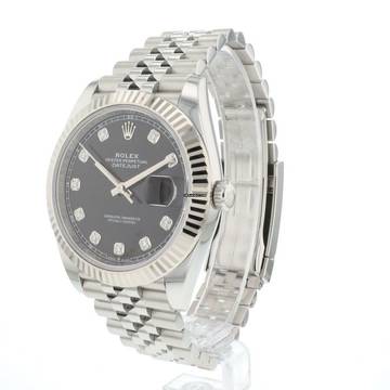  Rolex Datejust 41 Jubilee Fluted Black Diamond Dial </h1> 