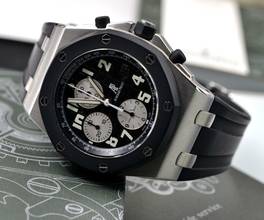 Thumbnail von Audemars Piguet Royal Oak Offshore Chronograph 42MM Gommino 25940SK Full Set Like NEW 2007’s </h1>