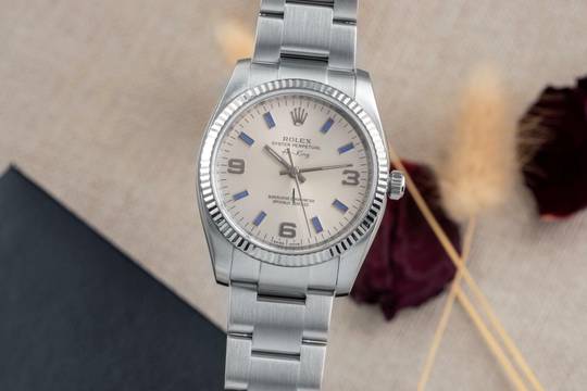  Rolex Air King Stahl / Weissgold Automatik Herren Oyster Ref.114234 Papiere 2008  