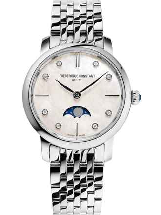  Frederique Constant Slimline Moonphase FC-206MPWD1S6B Slimline Moonphase Damenuhr 