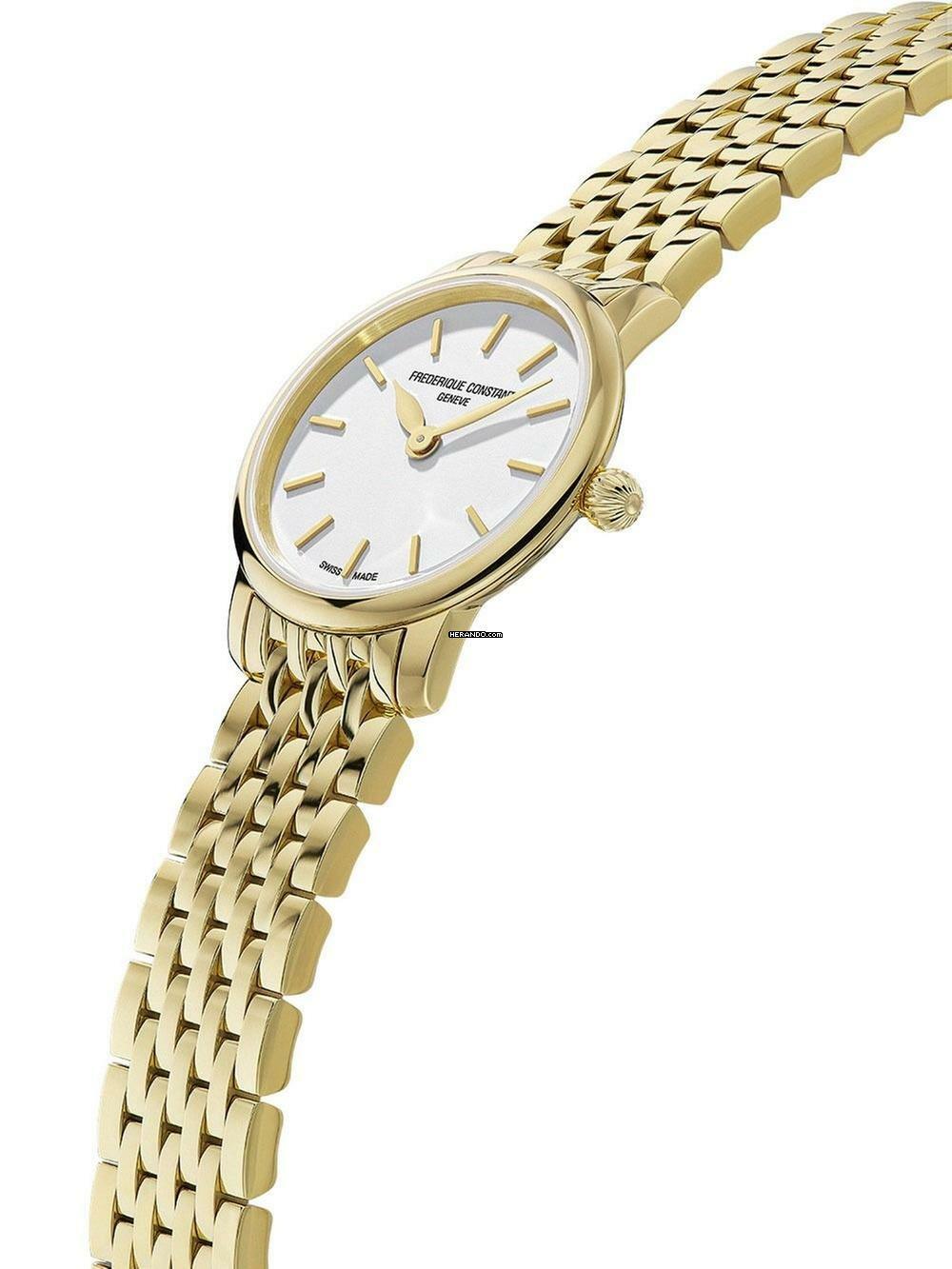 Frederique Constant Slimline Mini FC-200S5B Damenuhr Classics slimline ladies mini gold 25mm 3ATM