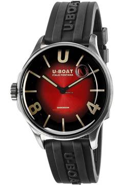  U-Boat 9500 Darkmoon Red SS Soleil Herrenuhr 40mm 5ATM 