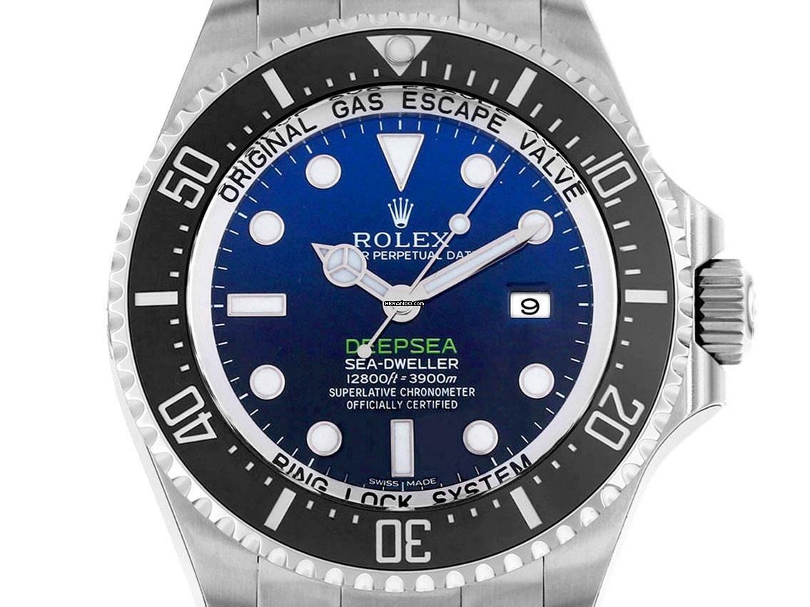 Rolex Sea-Dweller Deepsea Blue James Cameron Ref.116660 2015 LC 100 Full Set sehr gut Vintage