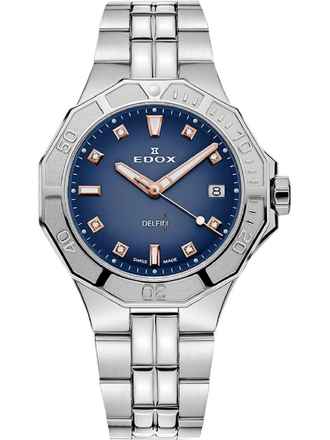  Edox 53020-3M-BUDDR Delfin Diver Damenuhr 38mm 20ATM 