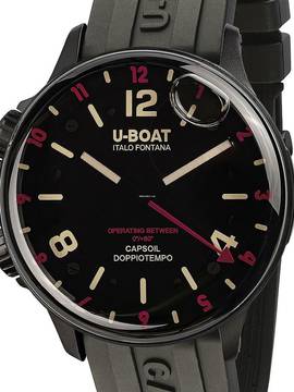  U-Boat 8841 Capsoil Doppiotempo DLC GMT Herrenuhr 45mm 10ATM 