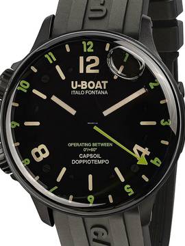  U-Boat 8840/B Capsoil Doppiotempo DLC GMT Herrenuhr 45mm 10ATM 
