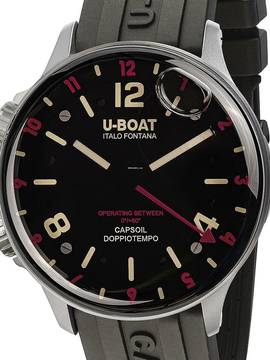  U-Boat 8839 Capsoil Doppiotempo SS GMT Herrenuhr 45mm 10ATM 