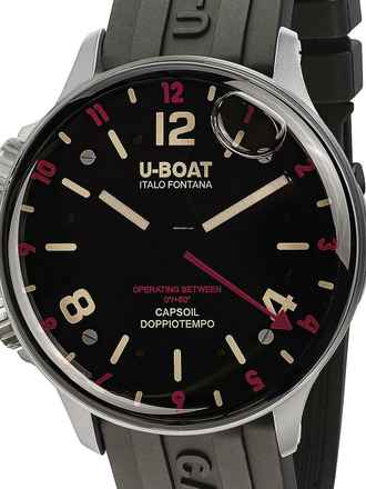  U-Boat 8839 Capsoil Doppiotempo SS GMT Herrenuhr 45mm 10ATM 