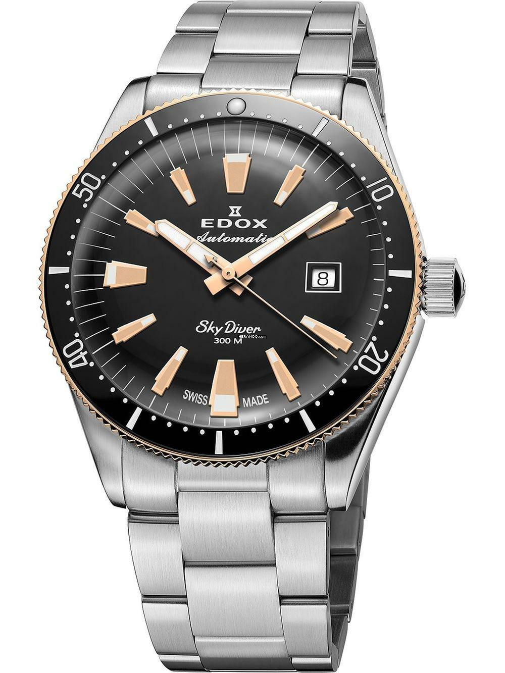 Edox 80126-357RNM-NIRB Skydiver Automatik Limited Edition Herrenuhr 42mm