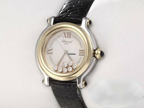  Chopard Happy Sport Diamonds 27/8239 Edelstahl Gelbgold 750 Diamanten Stahl Steel 18kt Yellow Gold White Dial </h1> 