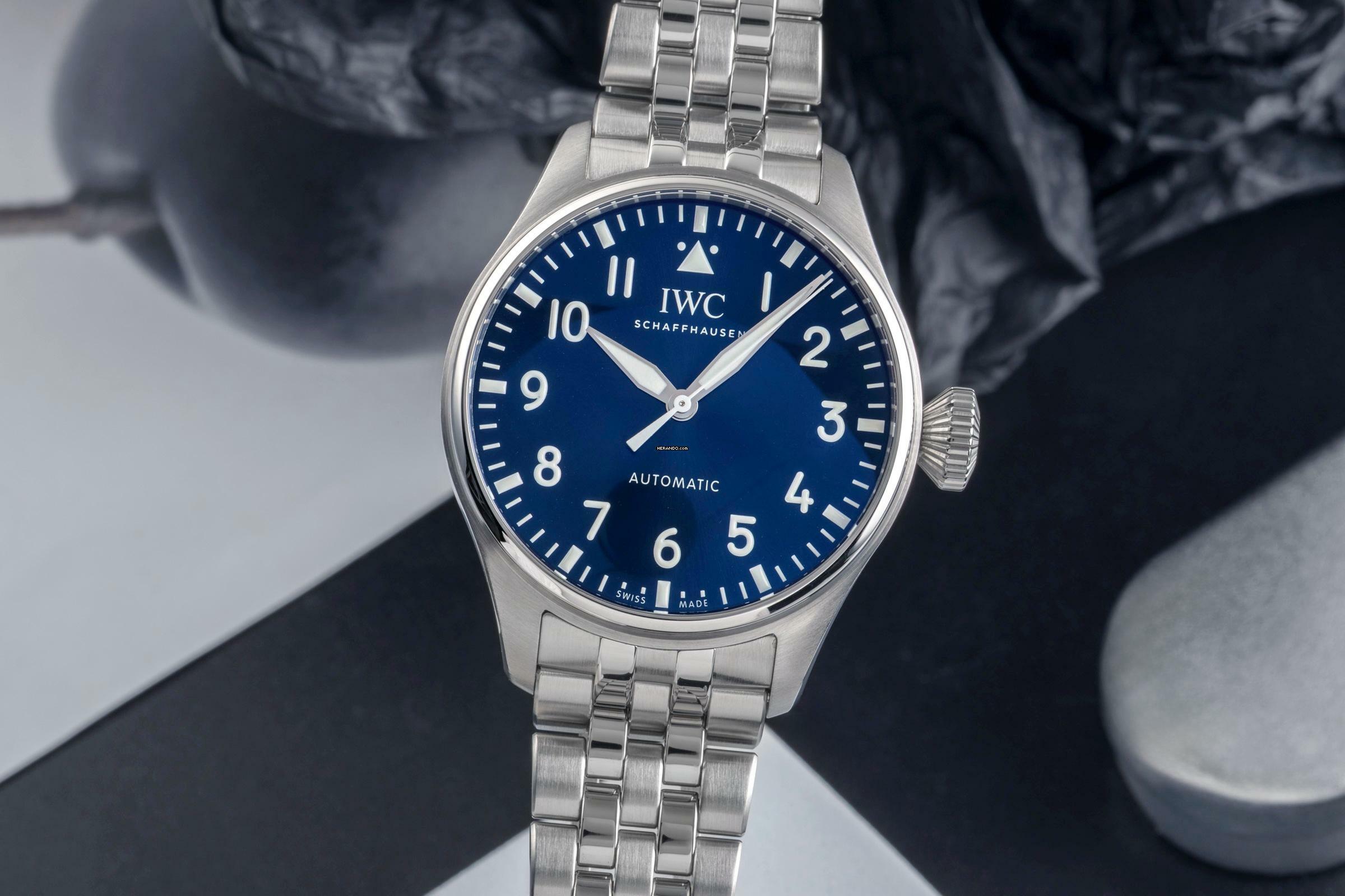 IWC Große Fliegeruhr Big Pilot Edelstahl 43 Automatik Herrenuhr Ref. IW329304 Box & Papiere 2021