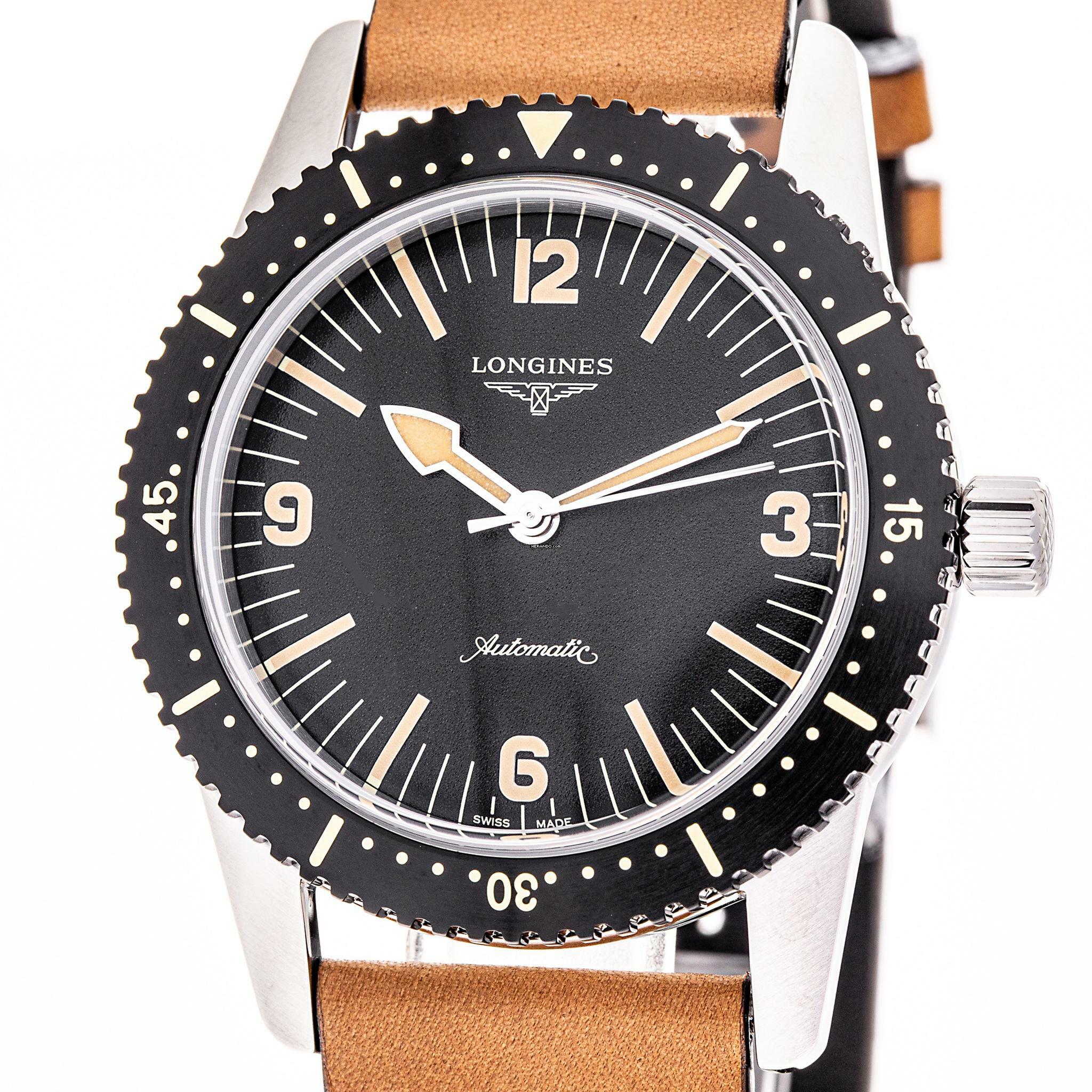 Longines Heritage Skin Diver Heritage – 42Mm Black – L2.822.4.56.2 – NEW & Unworn – 07/2025 Full Set