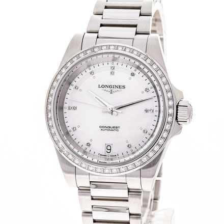  Longines Conquest 34 Diamond – White – L3.430.0.87.9 – NEW & UNWORN – 07/2025 Full Set 
