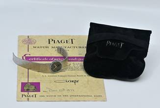 Thumbnail von Piaget Vintage rare Dress Watch | 9706 A 6 | Onyx Dial | Certificate