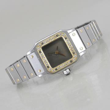  Cartier Santos Lady Ghost Automatic Stahl/18k Gold Brillantlünette 