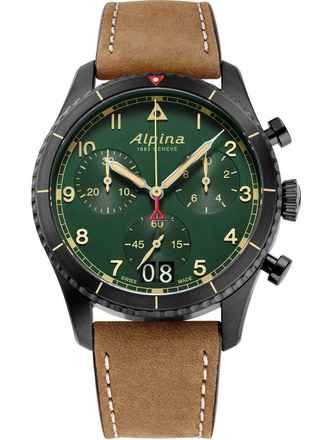  Alpina Startimer Pilot AL-372GR4FBS26 Startimer Pilot Chronograph Herrenuhr 41mm 10ATM 