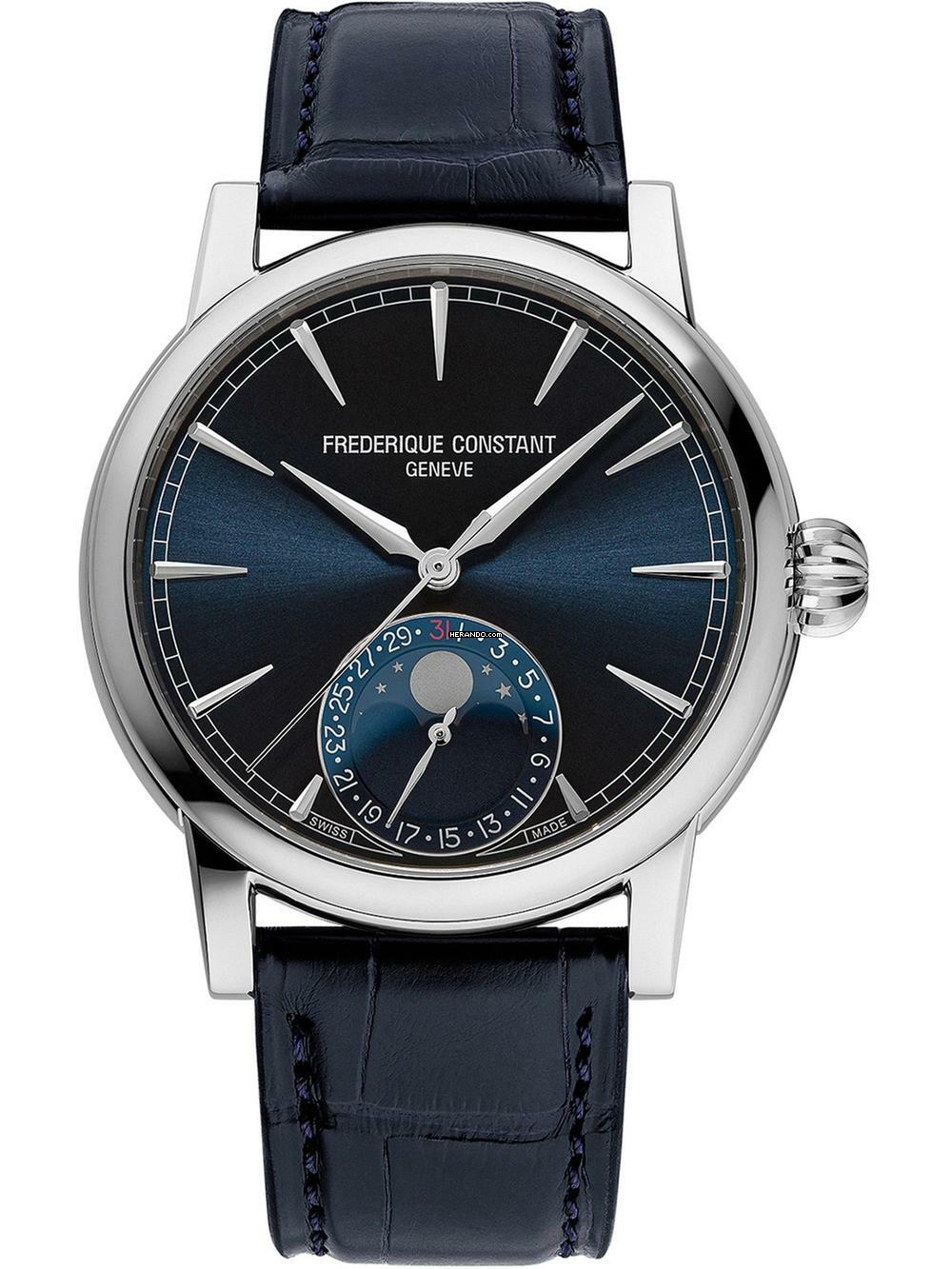 Frederique Constant FC-716N3H6 Herrenuhr Klassik Manufaktur Mondphase 40mm 5ATM