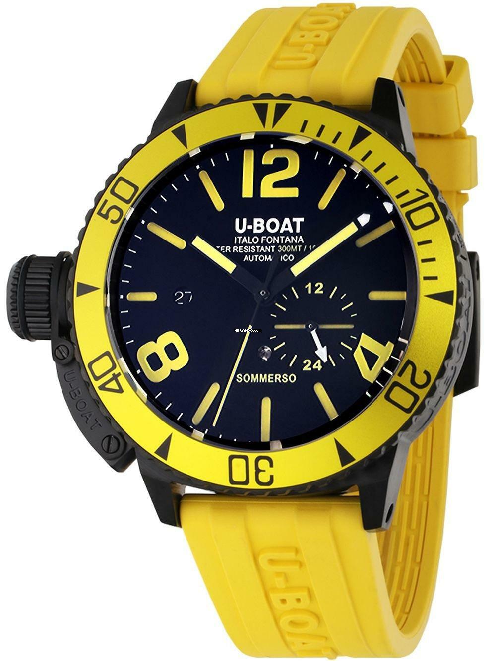 U-Boat 9668 Sommerso Yellow IPB Automatik Herrenuhr 46mm 30ATM