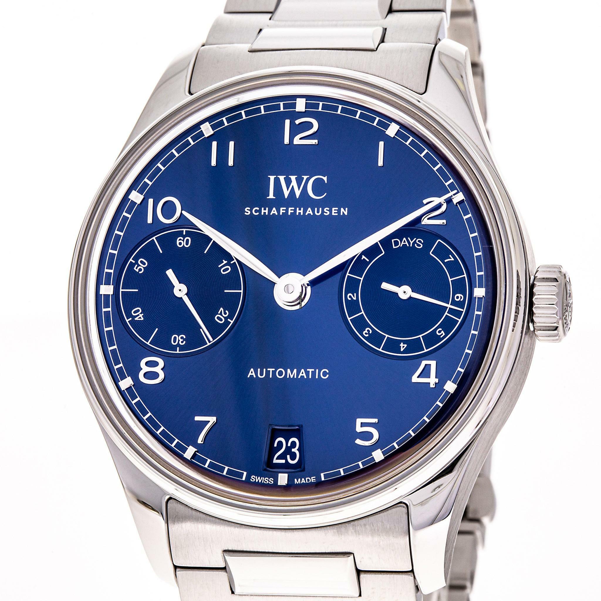 IWC Portugieser Automatik 42 – 7 Days Blue – IW501704 – like NEW – 2024 Full Set