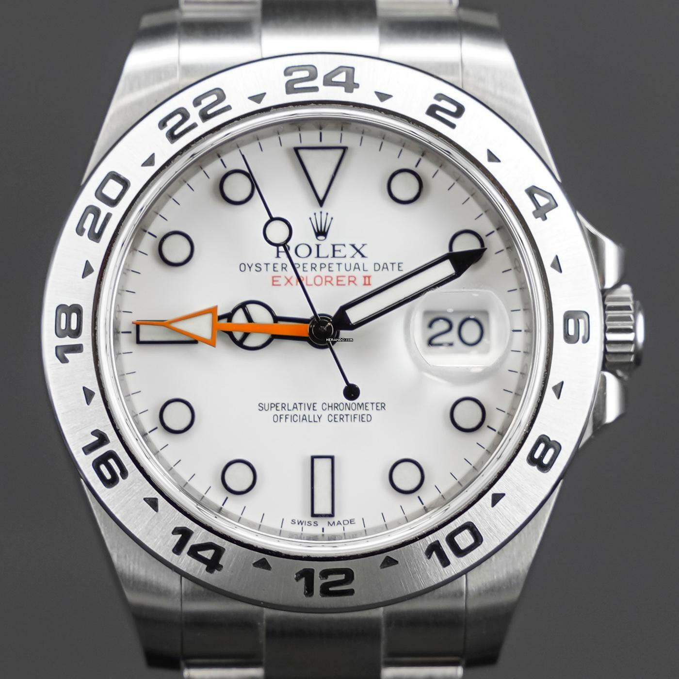 Rolex Explorer II White Dial LC 100 FULLSET 2015