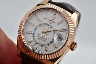Thumbnail von Rolex Sky-Dweller 326135 18k Rose Gold White Dial Full Set
