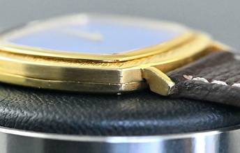 Thumbnail von Piaget very rare TV Screen | 12434 | perfect Lapis Lazuli dial | Yellowgold </h1>