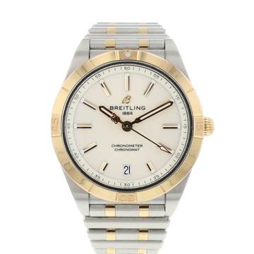  Breitling Chronomat 36 Steel Rose Gold White Dial 