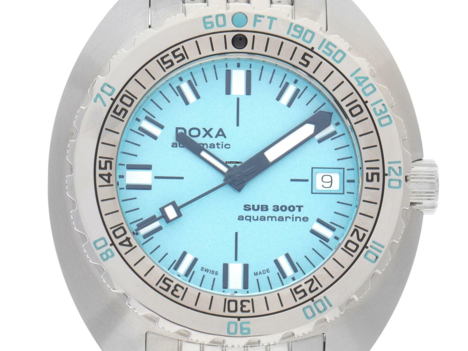 Doxa Sub 300T Aquamarine Ref.840.10.241.10 2023 wie Neu Full Set